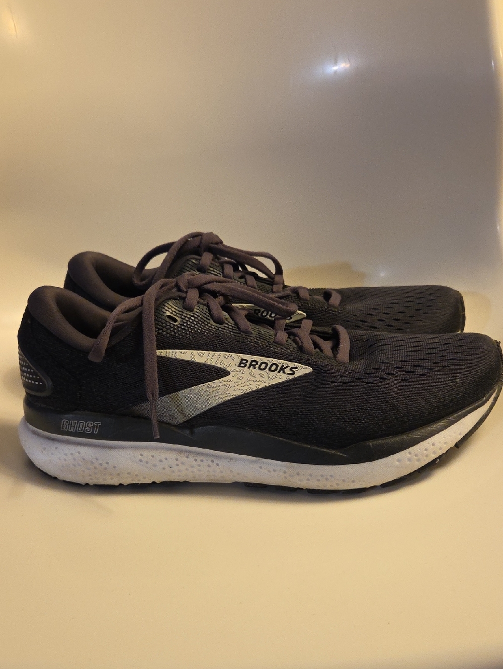 Brooks Black and White Ghost Running Shoes